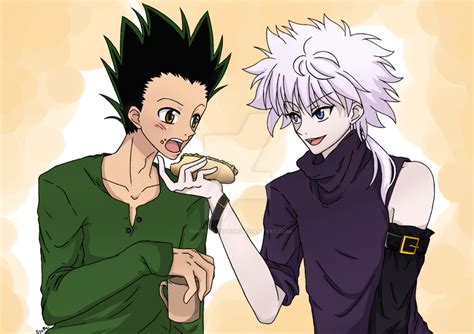 gon and killua|killua and gon as adults.